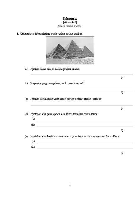 Contoh Soalan Kbat Tamadun Mesir Purba Image