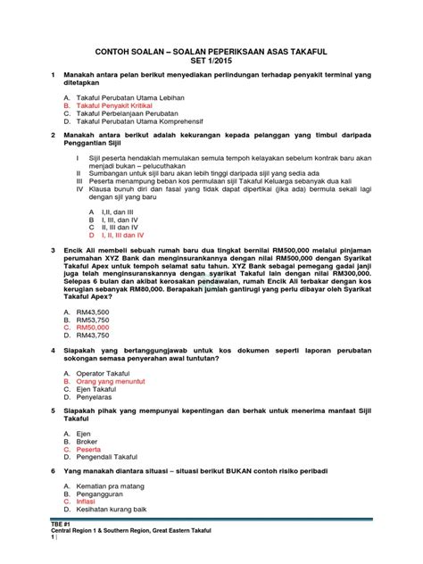 Contoh Soalan Tbe Part B 2018 Image