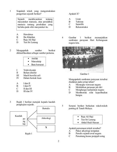 Soalan Kuiz Sejarah Tingkatan 1 Bab 1 Image