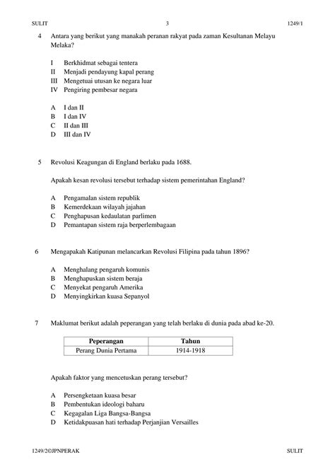 Soalan Percubaan Spm 2021 Sejarah Perak Image